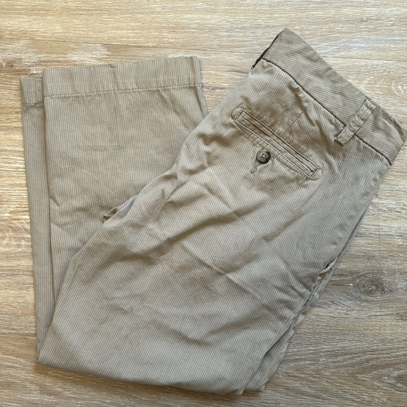 Gap Khaki Pin Striped Cotton Cropped Pants.  Sz 2 - Picture 2 of 8